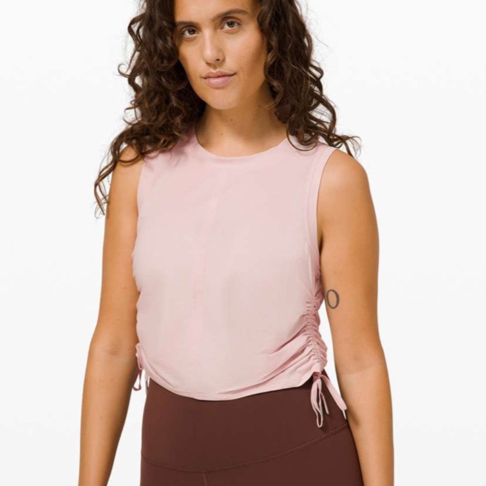 Lululemon Cinch it Up Tank Top in Misty Pink